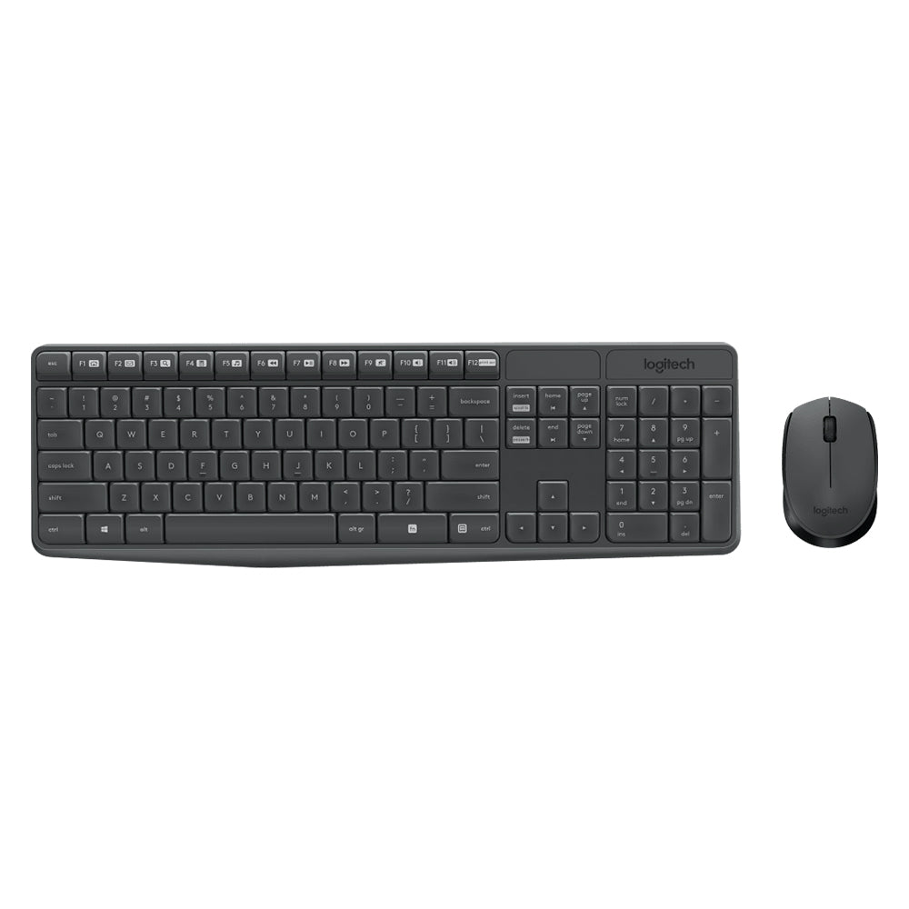 Logitech MK235 Full Size Spill Resistant Wireless Keyboard and Mouse Combo