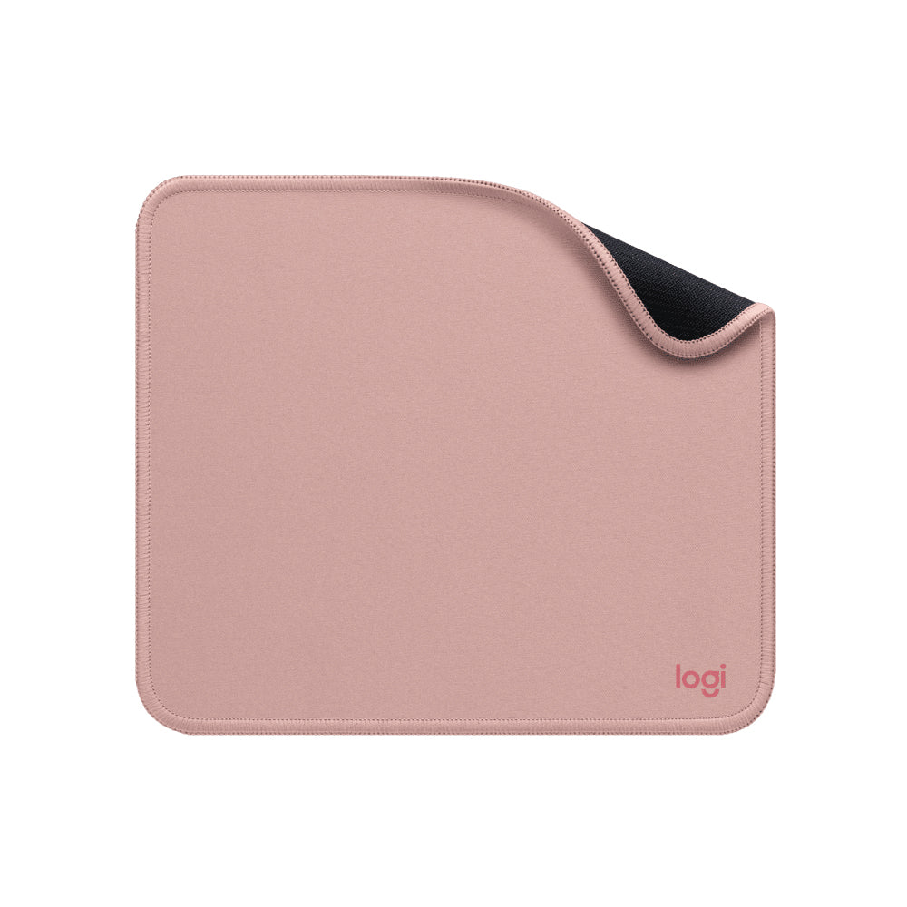 Logitech Anti-Slip Rubber Base Mouse Pad Studio Series Spill-Resistant Strong and Portable Design (Dark Rose, Blue Gray, Graphite)
