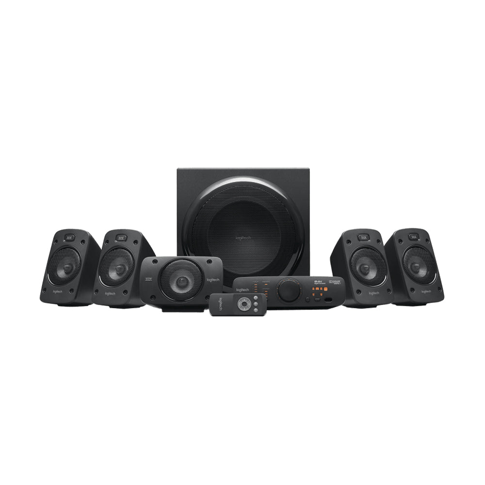 Logitech Z906 5.1 Surround Sound Speaker System with Subwoofer, THX Dolby Digital DTS Certified Sound, and Wireless Remote for Gaming and Home Theater