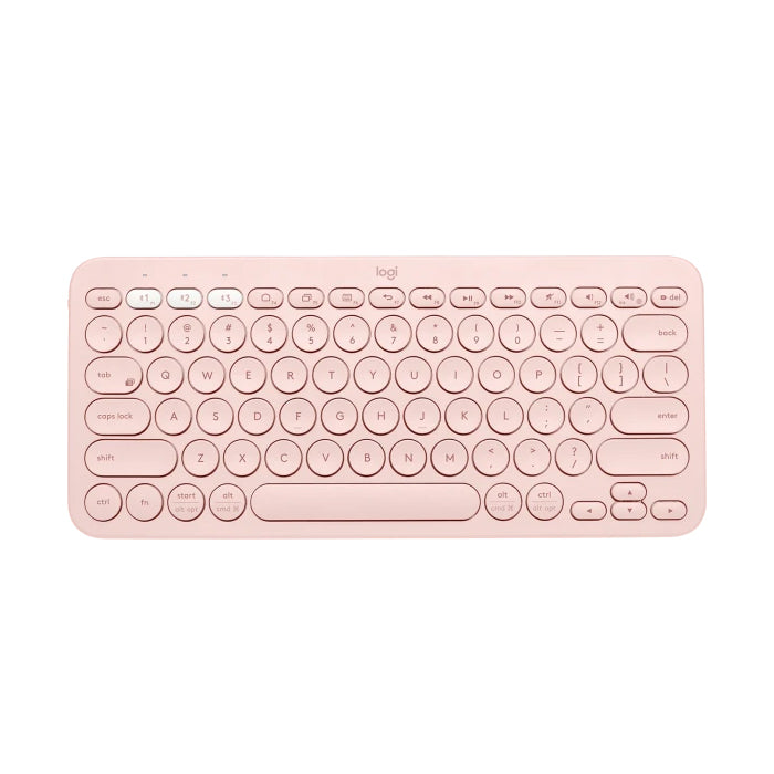 Logitech K380 Multi-Device Bluetooth 3.0 Keyboard Silent Low-Profile TKL Keys, for Windows, Mac OS, Chrome OS, Android, iOS, iPad, iPhone, Apple TV, w/ FLOW Cross-Computer Control and Easy-Switch up to 3 Devices | Black Blue Pink Red White Pal