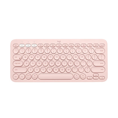Logitech K380 Multi-Device Bluetooth 3.0 Keyboard Silent Low-Profile TKL Keys, for Windows, Mac OS, Chrome OS, Android, iOS, iPad, iPhone, Apple TV, w/ FLOW Cross-Computer Control and Easy-Switch up to 3 Devices | Black Blue Pink Red White Pal