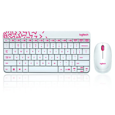 Logitech MK240 Nano 2.4GHz Wireless Keyboard and Mouse Combo with USB Receiver, Spill-Resistant, 10m Wireless Range