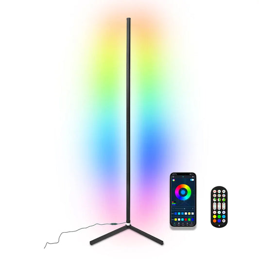 Luxceo F0102 RGB LED Corner Light Tube Stand Lamp with Remote and App Control - Photo & Video Studio Lighting