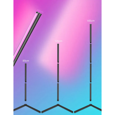 Luxceo F0102 RGB LED Corner Light Tube Stand Lamp with Remote and App Control - Photo & Video Studio Lighting