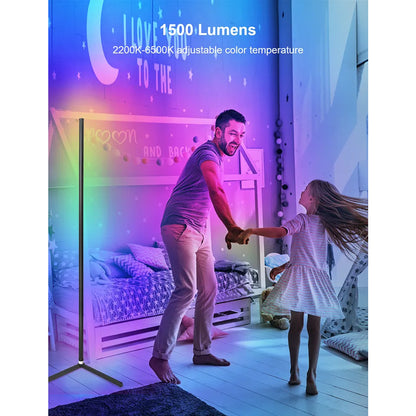 Luxceo F0102 RGB LED Corner Light Tube Stand Lamp with Remote and App Control - Photo & Video Studio Lighting