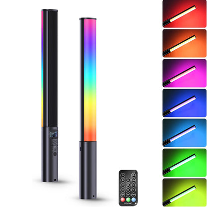 Luxceo P400 (40cm) RGB LED Tube Light 5W Full Color Fill Light with 2500K - 6500K Color Temperature, 3.7V 2500mAh Built-In Battery, USB Type C Charging for Photography, Videography, Film Making - Photo & Video Studio Lighting
