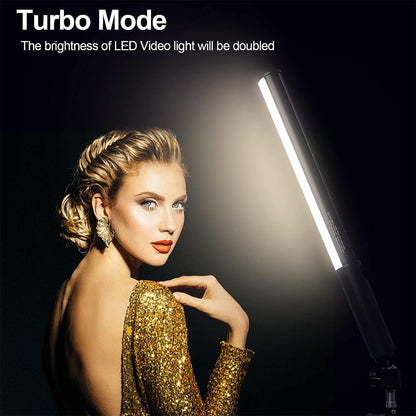 Luxceo P400 (40cm) RGB LED Tube Light 5W Full Color Fill Light with 2500K - 6500K Color Temperature, 3.7V 2500mAh Built-In Battery, USB Type C Charging for Photography, Videography, Film Making - Photo & Video Studio Lighting