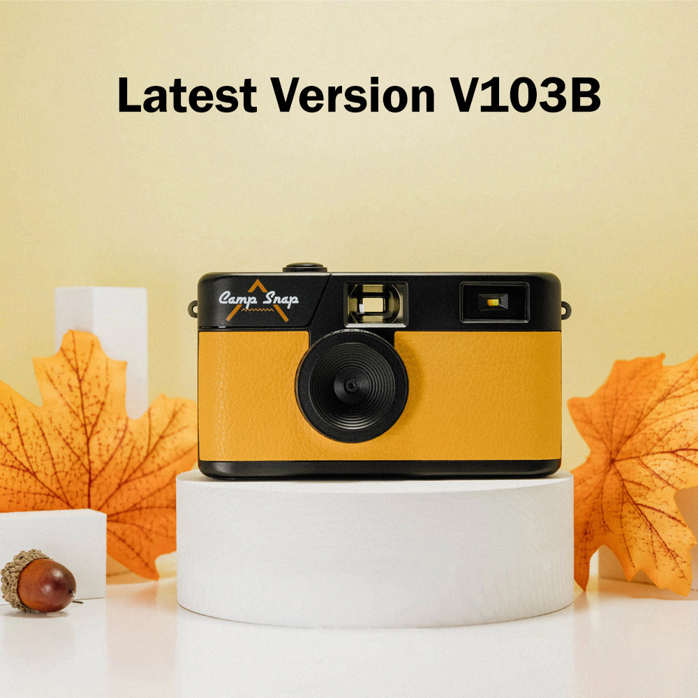 Camp Snap Version 103B Vintage Style Screen-Free Digital Camera Point & Shoot with 8MP Sensor, Rechargeable Battery 500 Max Shots per Single Charge, Internal 4GB MicroSD Card Slot Max 2000 Shots and LED Flash with Controls for Photography