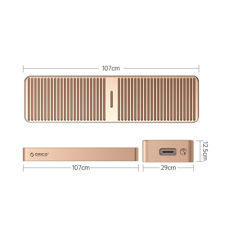[CLEARANCE] ORICO M221C3 NVMe to USB 3.2 Gen1 M.2 NVMe SSD Enclosure with Built-in Aluminum Alloy Heatsink, 2-in-1 USB-C to C/A Data Cable, 6Gbps Fast Data Transmission Rate, 4TB Max. Supported Capacity for Windows, macOS, Linux, Android