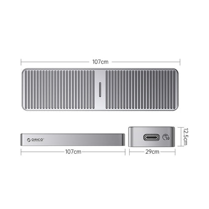 [CLEARANCE] ORICO M222C3-G2 NVMe to USB 3.2 Gen2 M.2 NVMe SSD Enclosure with Built-in Aluminum Alloy Heatsink, 2-in-1 USB-C to C/A Data Cable, 10Gbps Fast Data Transmission Rate, 4TB Max. Supported Capacity for Windows, macOS, Linux, Android