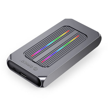 [CLEARANCE] ORICO NVMe to USB 3.2 Gen2 M.2 NVMe SSD Aluminum Enclosure with 10Gbps Fast Transmission Rate, USB-C to USB-C + USB-A Data Cable, Fast Cooling Thermal Fin, 4TB Max Supported Capacity for Windows 8/10, macOS, Linux | M2R1