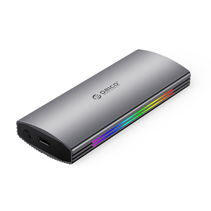 ORICO NVMe to USB 3.2 Gen2 M.2 NVMe SSD Aluminum Enclosure with 10Gbps Fast Transmission Rate, USB-C to USB-C + USB-A Data Cable, Fast Cooling Thermal Fin, 4TB Max Supported Capacity for Windows 8/10, macOS, Linux | M2R2