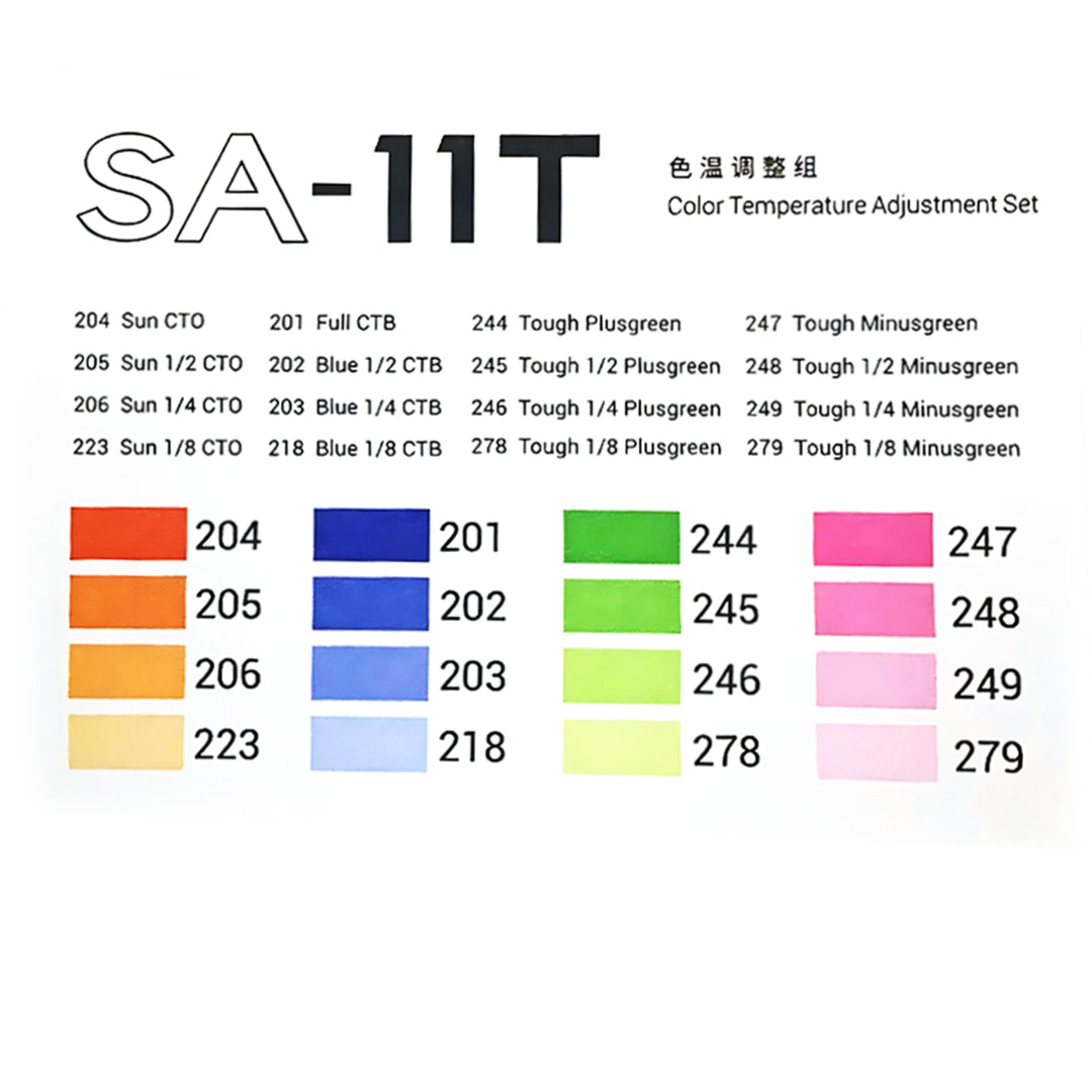Godox SA-11T Color Temperature Adjustment Set for S30 Focusing Light with 16 Color Correction Filters - Studio and Lighting