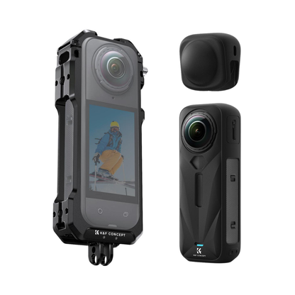 K&F Concept Protective Camera Case for Insta360 X5 w/ Full Access to Buttons & Ports, Quick Release