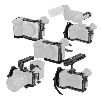 SmallRig Camera Cage Kit for Sony FX2 with Battery Plate, Rotating Top Handle & XLR Handle Extension