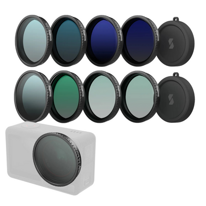SmallRig Filter Kit for DJI Osmo Action 5 Pro / Action 4 Cameras CPL, ND8 / ND16 / ND32, Black Mist, Star-Cross & Film Simulation Filters with High-Alumina Glass, Multi-Layer Coating, Snap-On Design & Silicone Lens Cover | 5411 | 5412