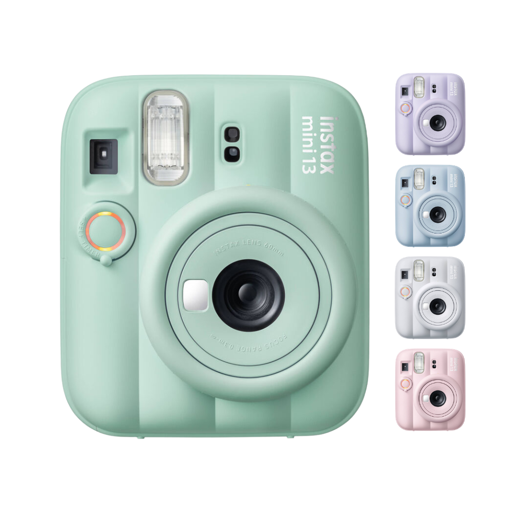 FUJIFILM Instax mini 12 | 13 Instant Film Camera with Automatic Exposure, Close-Up Mode, and Selfie Mirror  - Available in Blossom Pink, Pastel Blue, Lilac Purple, Clay White, and Mint Green