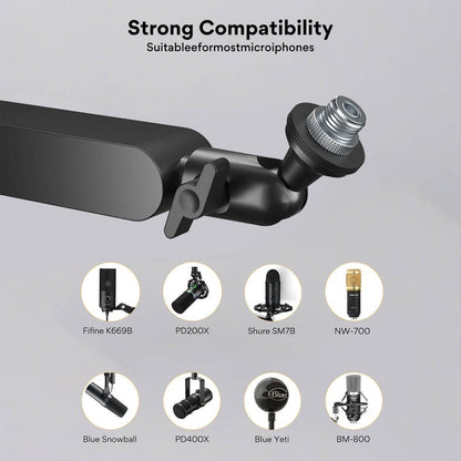 Maono BA92 Microphone Suspension Boom Arm Stand Aluminium Alloy 360 Degree Joint for Podcast, Vocal Studio Recording