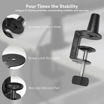 Maono BA92 Microphone Suspension Boom Arm Stand Aluminium Alloy 360 Degree Joint for Podcast, Vocal Studio Recording