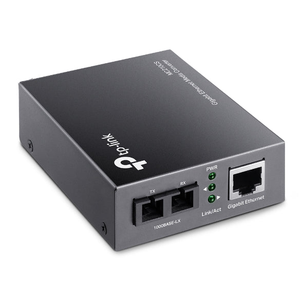 TP-Link MC210CS Gigabit Single-Mode Fiber Media Converter Extends Fiber Up to 15,000m, with Gigabit RJ45 Port (Auto MDI/MDIX), Full Duplex, Chassis Mountable, UTP Category 5, 5e
