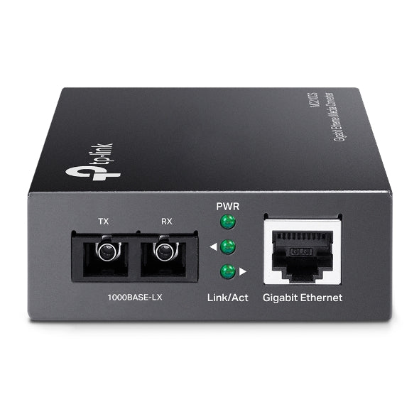 TP-Link MC210CS Gigabit Single-Mode Fiber Media Converter Extends Fiber Up to 15,000m, with Gigabit RJ45 Port (Auto MDI/MDIX), Full Duplex, Chassis Mountable, UTP Category 5, 5e