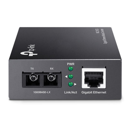 TP-Link MC210CS Gigabit Single-Mode Fiber Media Converter Extends Fiber Up to 15,000m, with Gigabit RJ45 Port (Auto MDI/MDIX), Full Duplex, Chassis Mountable, UTP Category 5, 5e