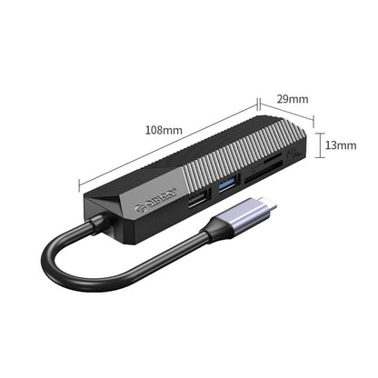 [CLEARANCE] ORICO 5-in-1 USB 3.0 Multifunctional Docking Station with 5Gbps Type C Input, 4K 30Hz UHD, 5Gbps USB-A 3.0, USB-A 2.0, SD & TF Card Slot for Windows 8/10, macOS, Linux | MDK-5P