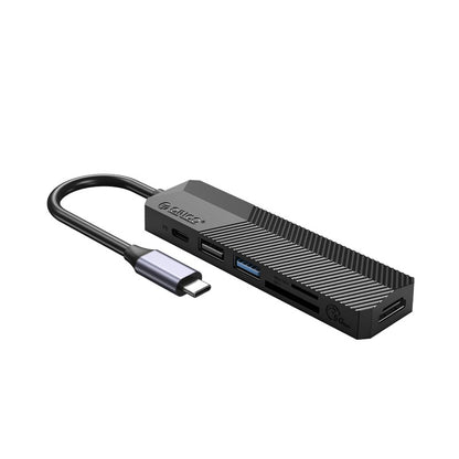 [CLEARANCE] ORICO 6-in-1 USB 3.0 Multifunctional Docking Station with 5Gbps Type C Input, 4K 30Hz UHD, PD 55W, 5Gbps USB-A 3.0, USB-A 2.0, SD & TF Card Slot for Windows 8/10, macOS, Linux | MDK-6P
