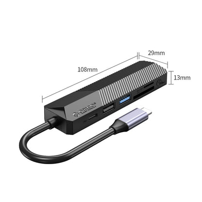 [CLEARANCE] ORICO 6-in-1 USB 3.0 Multifunctional Docking Station with 5Gbps Type C Input, 4K 30Hz UHD, PD 55W, 5Gbps USB-A 3.0, USB-A 2.0, SD & TF Card Slot for Windows 8/10, macOS, Linux | MDK-6P