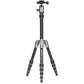 MeFOTO Backpacker 5-Section Camera Travel Tripod with Quick Twist Rubber Lock Leg Grips, 360 Degree Panning, 4Kg Max Payload, 4.2ft Max Height and Arca Type Compatible Ball Head (All Colors)