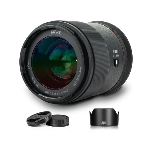 Meike 33mm f/1.4 Sony E-Mount (EF-S) Autofocus Prime Lens with APS-C Format (50mm Full-Frame Equivalent) & 55mm Filter Size for ZV-E10, ZV-E1, A6700, A6300, A6500, A6400, A6600, A6100, A3000, A5000, A6000, A3500, A5100 Mirrorless Cameras