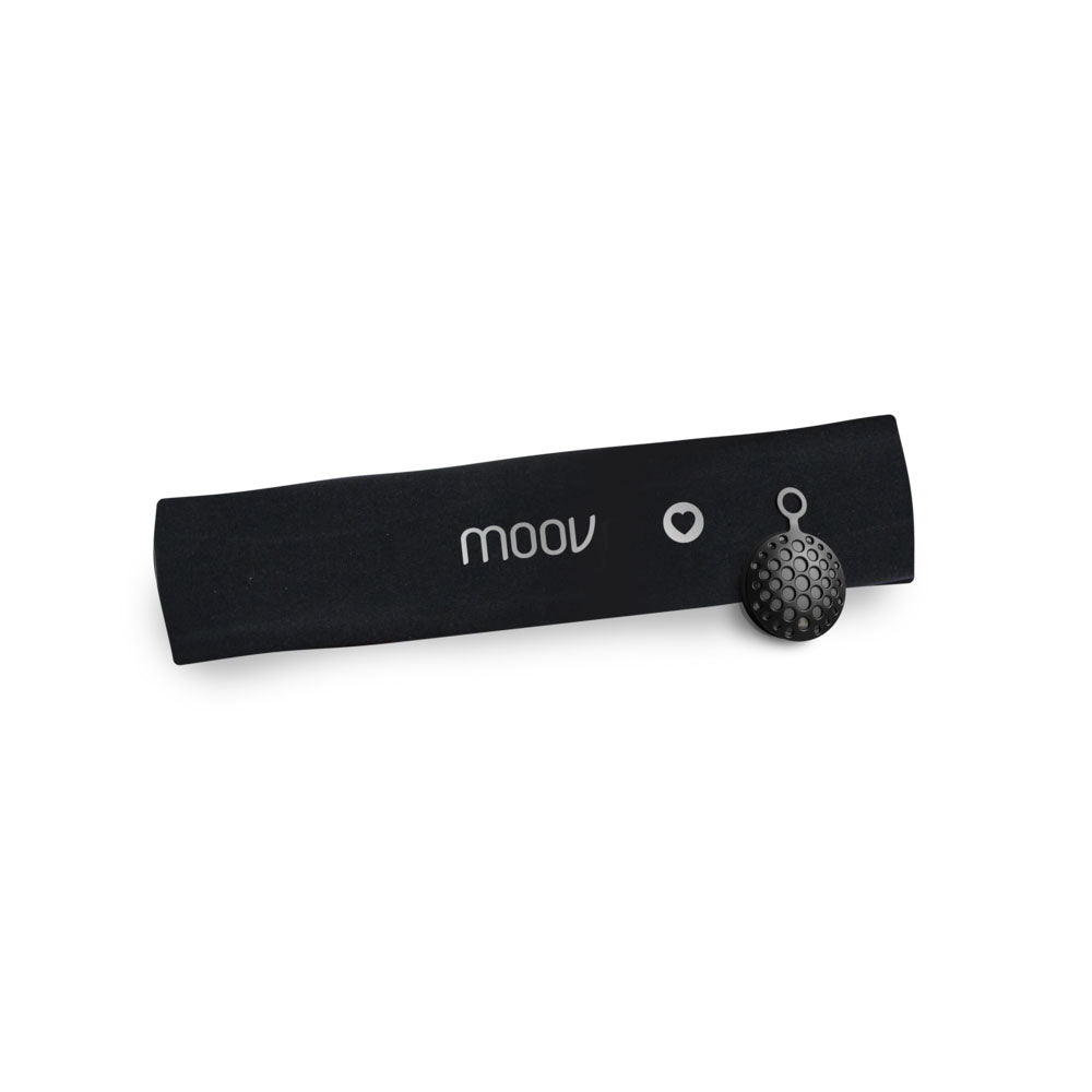Moov HR Sweat Heart-Rate Workout Coach Sweatband Bluetooth with Water Resistant, Sweatproof, Quick-drying, Calorie Counting, Remote App Control, and Real-Time Coaching for Athletic Training and Exercise