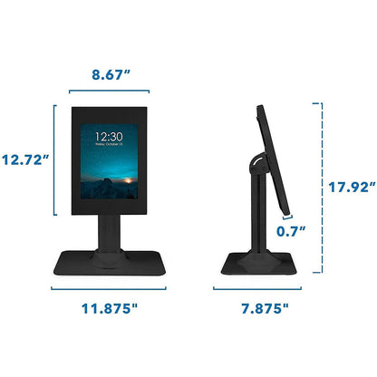 [CLEARANCE] Mount-It MI-3771_G7 Universal Tablet Floor Secure Display Kiosk with Durable Aluminum Frame, Anti-Theft Locking Enclosure, and Up to 75 Degree Tilt for iPad 9.7, iPad 10.2, iPad Air 10.5, iPad Pro 10.5 and Samsung Tab A 10.1