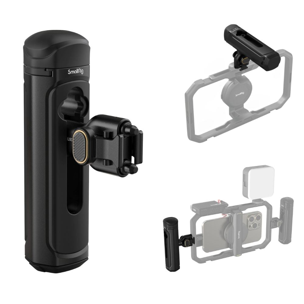 SmallRig Quick Release Side Handle with Cold Shoe Mount & Wireless Control (Optional) for SmallRig's Mobile Video Smartphone Cages | 4403 4402