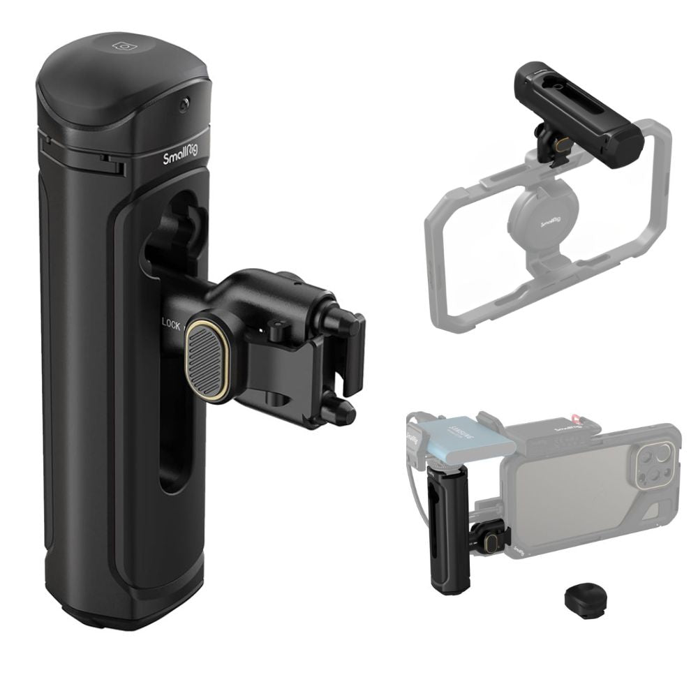 SmallRig Quick Release Side Handle with Cold Shoe Mount & Wireless Control (Optional) for SmallRig's Mobile Video Smartphone Cages | 4403 4402