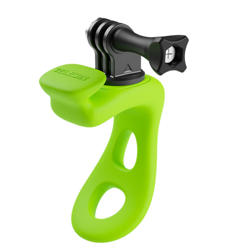 TELESIN Handlebar Elastic Silicone Mount for Bike Motorcycle 360 Degree Rotation, QR Quick Release Design for GoPro Insta360 DJI Action Cameras