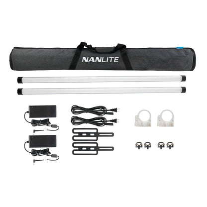 [CLEARANCE] NANLITE PavoTube II 30X (4') RGB LED Pixel Tube Light 36W CRI 97 / TLCI 98 2700-12000K CCT (Built-In Battery) with 96-Minute Runtime at Peak Brightness, Onboard, Wireless, DMX & App Control Mode - Photo Video Film Studio Light