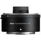 Nikon NIKKOR Z Series Teleconverter TC-2x with 2.0 Times Zoom Magnification for Full Frame FX Format Z-Mount Mirrorles Camera Lenses | JMA904DA