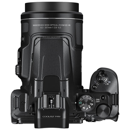 Nikon COOLPIX P950 Compact Digital Camera with Integrated NIKKOR 83x Optical Zoom 24-2000mm  f/2.8-6.5 Lens with Vari-Angle LCD Monitor, 4K 30fps UHD Video Recording, 16MP 3" BSI CMOS Sensor, EXPEED Image Processor. Wi-Fi and Bluetooth