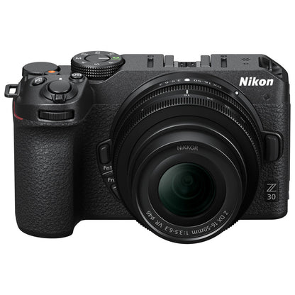 Nikon Z Series Z30 Mirrorless Vlogging Camera with 20.9 Megapixel DX APS-C Format Sensor, 4K 30fps Video Recording and Streaming, and Eye and Face Detection Hybrid Autofocus - Kits Available