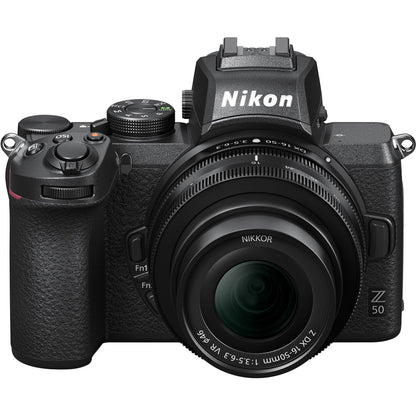 Nikon Z Series Z50 Mirrorless Camera with 20.9 Megapixel DX APS-C Format Sensor, 4K 30fps Video Recording, and Automatic Eye Detection Focus - Body Only