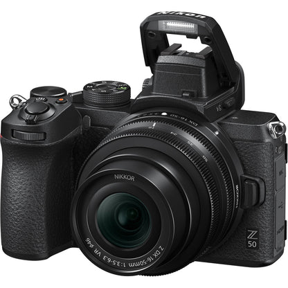 Nikon Z Series Z50 Mirrorless Camera with 20.9 Megapixel DX APS-C Format Sensor, 4K 30fps Video Recording, and Automatic Eye Detection Focus - Body Only