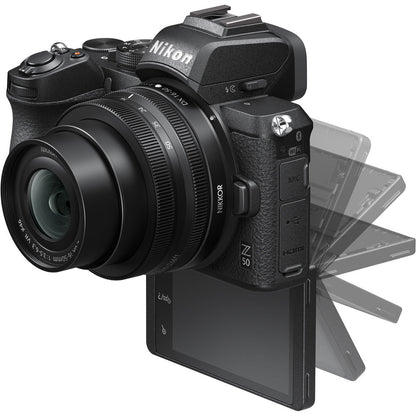 Nikon Z Series Z50 Mirrorless Camera with 20.9 Megapixel DX APS-C Format Sensor, 4K 30fps Video Recording, and Automatic Eye Detection Focus - Body Only