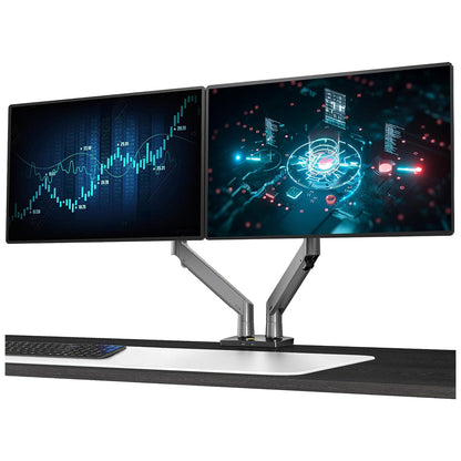 [CLEARANCE] North Bayou NB G75 22-32 inch Full Swivel Gas Strut Arm Monitor Desk Stand with Desktop Pedestal Mount, Universal LCD, LED Flat Screen Smart TV, PC Monitor Mounting Bracket