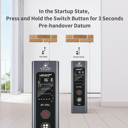 Noyafa NF-276L Mini Laser Rangefinder Distance Meter with 50M Max Measurement Range, Multiple Measure Modes, Up to 50 Data Storage Set Units, VA Backlit Screen Display and USB C Charging Port for Home Improvement and Industrial Tools