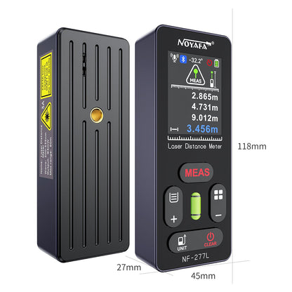 Noyafa NF-277L Laser Rangefinder Distance Meter with 100M Max Range, Multiple Measure Modes, 100 Data Storage Set Units, 2-inch HD Color Screen, Bluetooth Function, USB-C Charging Port for Home Improvement & Industrial Tools