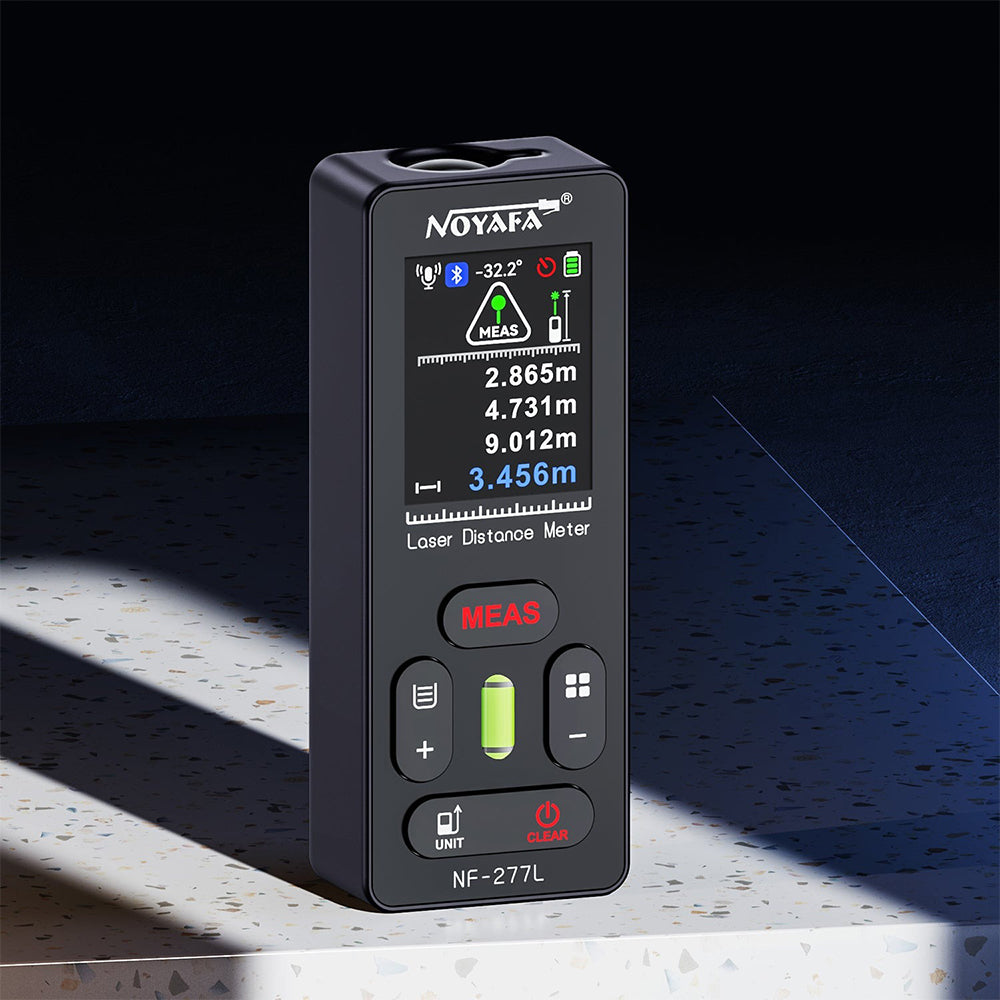Noyafa NF-277L Laser Rangefinder Distance Meter with 100M Max Range, Multiple Measure Modes, 100 Data Storage Set Units, 2-inch HD Color Screen, Bluetooth Function, USB-C Charging Port for Home Improvement & Industrial Tools