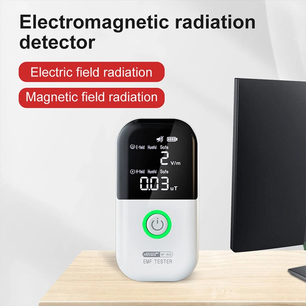 Noyafa NF-602 Electromagnetic Radiation EMF Tester with Simultaneous Electric / Magnetic Field Detector and USB Type-C Rechargeable for Appliances, Computer Components, and Network Devices - Home Improvement & Industrial Measurement Tools