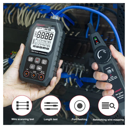 Noyafa NF-B509 Network Cable Wire Tracker Tone Tracer with Digital Multimeter Tester for Ethernet Cable, Telephone Line, Power Cable, Electrical Socket, Appliances, Computer, PC, Electronics - Electricity & Networking Tool
