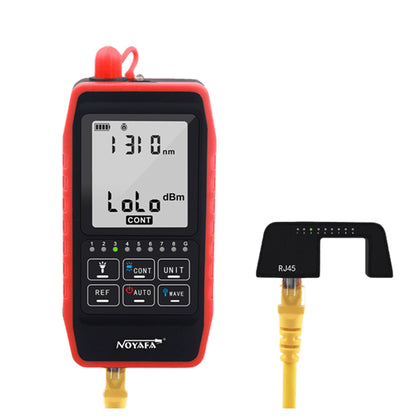 Noyafa NF-908 Mini Optical Cable Power Meter Tester with LED Indicators, VFL Red Light, Remote Adapter and Digital Signal Scanning Function for Cable and Network Testing